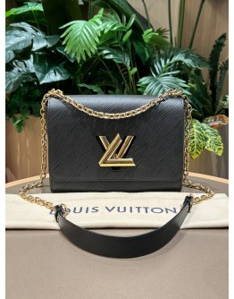LOUIS VUITTON TWIST MM IN BLACK EPI LEATHER