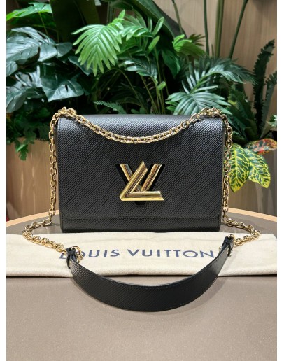 LOUIS VUITTON TWIST MM IN BLACK EPI LEATHER