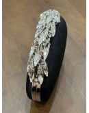 MANOLO BLAHNIK NADIRA SATIN CLUTCH IN BLACK 