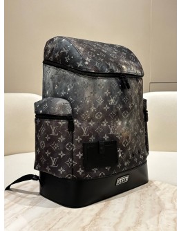 LOUIS VUITTON ALPHA BACKPACK LIMITED EDITION IN BLACK MONOGRAM GALAXY CANVAS WITH LEATHER