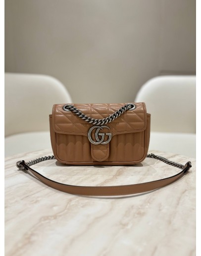 GUCCI GG MARMONT SMALL MIXED QUILT FLAP BAG