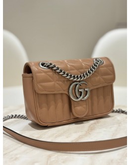 GUCCI GG MARMONT SMALL MIXED QUILT FLAP BAG