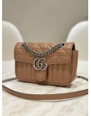 GUCCI GG MARMONT SMALL MIXED QUILT FLAP BAG