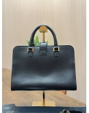 YSL YVES SAINT LAURENT MONOGRAM BABY CABAS BAG IN BLACK CALF LEATHER WITH GOLD HARDWARE 