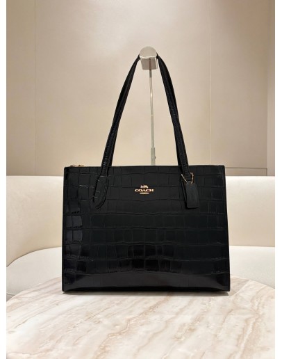 COACH NINA CARRYALL TOTE BAG IN CROC EMBOSSED LEATHER