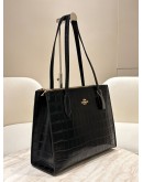 COACH NINA CARRYALL TOTE BAG IN CROC EMBOSSED LEATHER