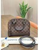 LOUIS VUITTON ALMA BB W STRAP IN DAMIER EBENE WITH GOLD HARDWARE 