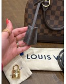 LOUIS VUITTON ALMA BB W STRAP IN DAMIER EBENE WITH GOLD HARDWARE 