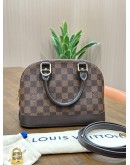 LOUIS VUITTON ALMA BB W STRAP IN DAMIER EBENE WITH GOLD HARDWARE 