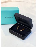 TIFFANY & CO LEAF EARRINGS IN 18K 750 ROSE GOLD WITH DIAMONDS