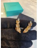 TIFFANY & CO LEAF EARRINGS IN 18K 750 ROSE GOLD WITH DIAMONDS