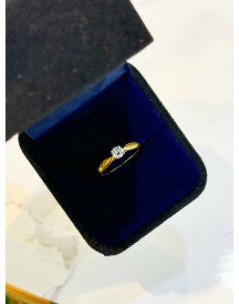 TIFFANY & CO 18K 750 YELLOW GOLD & 0.4 CARAT DIAMOND RING