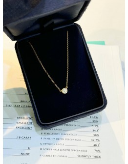 TIFFANY & CO 18K 750 YELLOW GOLD WITH 0.1CT DIAMOND NECKLACE