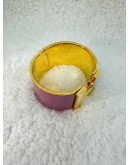 HERMES CLIC CLAC GOLD & PINK-PURPLE BRACELET