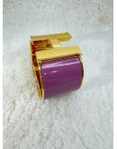 HERMES CLIC CLAC GOLD & PINK-PURPLE BRACELET