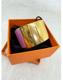 HERMES CLIC CLAC GOLD & PINK-PURPLE BRACELET