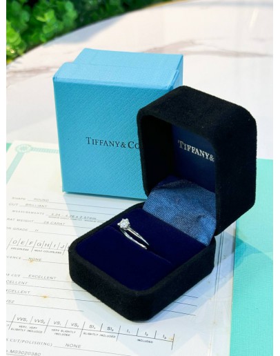 TIFFANY & CO PLATINUM DIAMOND RING WITH 0.28CT DIAMOND    