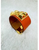 HERMES SIGNATURE ORANGE COLLIER DE CHIEN BRACELET