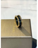 BVLGARI B.ZERO 1 IN 18K 750 ROSE GOLD WITH BLACK CERAMIC  RING