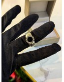 BVLGARI TUBOGAS 18K 750 WHITE GOLD BLACK ONYX RING