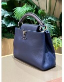 LOUIS VUITTON TAURILLON SNAKESKIN CAPUCINES BB DARK BLUE
