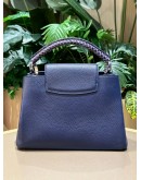 LOUIS VUITTON TAURILLON SNAKESKIN CAPUCINES BB DARK BLUE