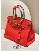 HERMES BIRKIN 30 CAPUCINE TOGO LEATHER WITH PALLADIUM HARDWARE
