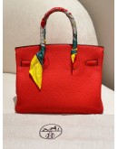HERMES BIRKIN 30 CAPUCINE TOGO LEATHER WITH PALLADIUM HARDWARE