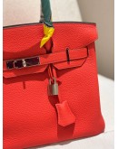 HERMES BIRKIN 30 CAPUCINE TOGO LEATHER WITH PALLADIUM HARDWARE