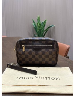 LOUIS VUITTON POCHETTE MACAO CLUTCH IN DAMIER EBENE CANVAS 