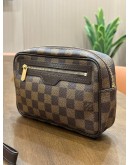 LOUIS VUITTON POCHETTE MACAO CLUTCH IN DAMIER EBENE CANVAS 