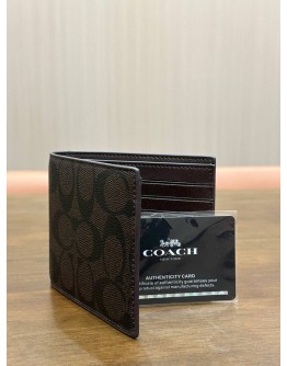 COACH BIFOLD WALLET IN SIGNATURE CC CANVAS 