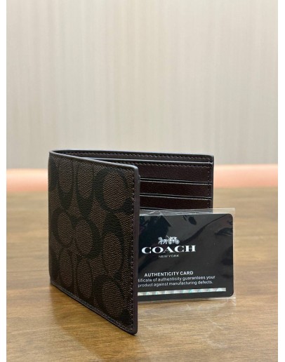 COACH BIFOLD WALLET IN SIGNATURE CC CANVAS 