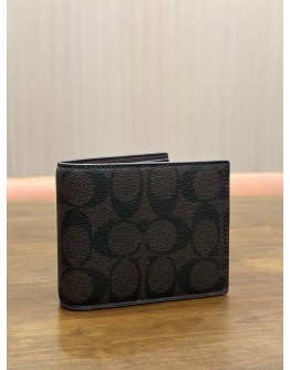 COACH BIFOLD WALLET IN SIGNATURE CC CANVAS 