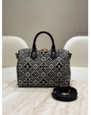LOUIS VUITTON LIMITED SPECIAL EDITION JACQUARD SINCE 1854 SPEEDY BANDOULIERE 25 IN BLACK WHITE MONOGRAM BLOSSOMS CANVAS
