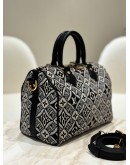LOUIS VUITTON LIMITED SPECIAL EDITION JACQUARD SINCE 1854 SPEEDY BANDOULIERE 25 IN BLACK WHITE MONOGRAM BLOSSOMS CANVAS