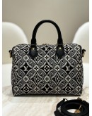 LOUIS VUITTON LIMITED SPECIAL EDITION JACQUARD SINCE 1854 SPEEDY BANDOULIERE 25 IN BLACK WHITE MONOGRAM BLOSSOMS CANVAS