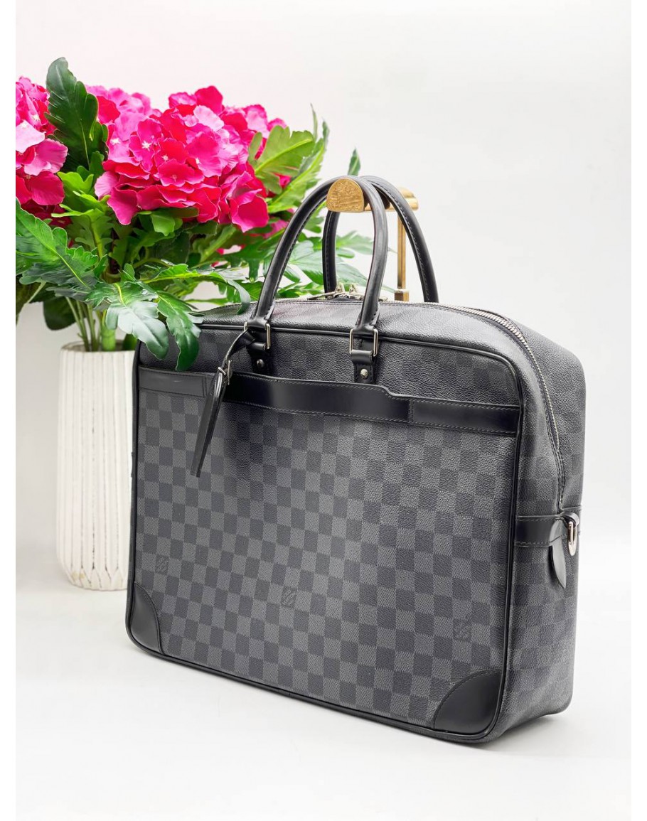 Louis Vuitton Damier Graphite Canvas Porte Documents Voyage GM Bag