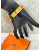 HERMES CLIC CLAC H BANGLE IN CLASSIC ORANGE WITH GOLD PLATED HARDWARE