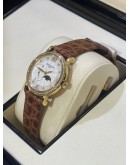 PATEK PHILIPPE CALATRAVA MOONPHASE DIAMOND IN 18K 750 YELLOW GOLD REF 4958J MOTHER OF PEARL DIAL 31MM MANUAL WINDING WATCH