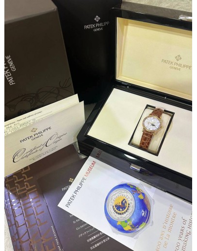 PATEK PHILIPPE CALATRAVA MOONPHASE DIAMOND IN 18K 750 YELLOW GOLD REF 4958J MOTHER OF PEARL DIAL 31MM MANUAL WINDING WATCH