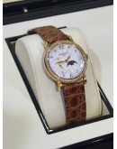 PATEK PHILIPPE CALATRAVA MOONPHASE DIAMOND IN 18K 750 YELLOW GOLD REF 4958J MOTHER OF PEARL DIAL 31MM MANUAL WINDING WATCH