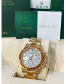 ROLEX DAYTONA ORANGE SAPPHIRE FACTORY DIAMONDS SUPER VIP LIMITED EDITION 2026 SERVICE REF 116578SACO MOTHER OF PEARL DIAL 40MM AUTOMATIC WATCH