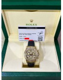 ROLEX DAYTONA REF 116518 18K 750 YELLOW GOLD UPGRADE REF 116588TBR EYE OF THE TIGER DIAMONDS DIAL 40MM AUTOMATIC WATCH