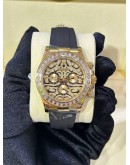 ROLEX DAYTONA REF 116518 18K 750 YELLOW GOLD UPGRADE REF 116588TBR EYE OF THE TIGER DIAMONDS DIAL 40MM AUTOMATIC WATCH