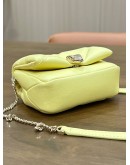 BVLGARI SERPENTI CABOCHON MINI CROSSBODY CHAIN BAG IN YELLOW WITH SNAKE HEAD CLASP WITH CRYSTAL DETAILING 
