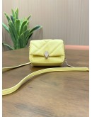 BVLGARI SERPENTI CABOCHON MINI CROSSBODY CHAIN BAG IN YELLOW WITH SNAKE HEAD CLASP WITH CRYSTAL DETAILING 