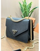 PRADA SAFFIANO LEATHER ENVELOPE CHAIN SHOULDER BAG 