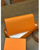 HERMES CONSTANCE TO GO WALLET IN CLASSIC SIGNATURE ORANGE EPSOM LEATHER 