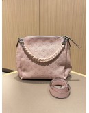 LOUIS VUITTON MAHINA BABYLONE CHAIN BB IN MAGNOLIA PINK CALFSKIN LEATHER